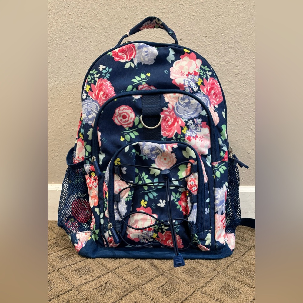 Pottery Barn Teen Gear-Up Garden Party Floral Navy Backpack